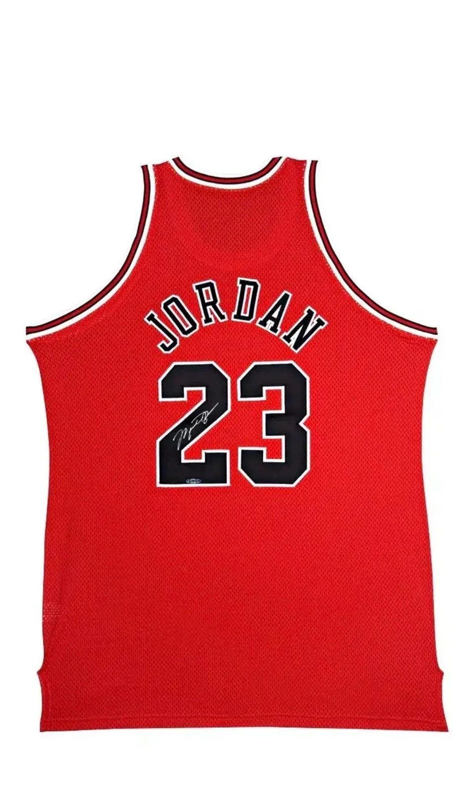 Signed Michael Jordan Chicago Bulls Red #23 Jersey