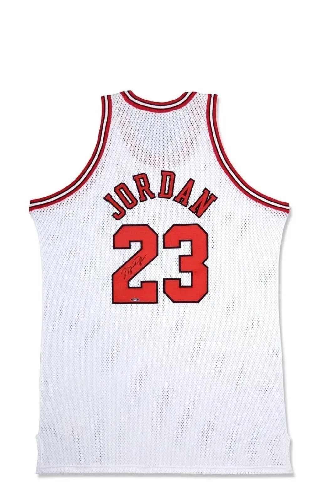 Signed Michael Jordan Chicago Bulls White #23 Jersey
