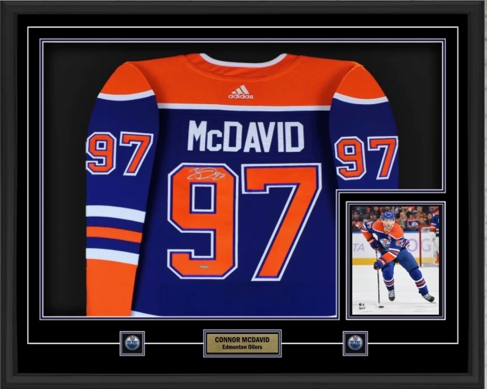 Framed Signed Connor McDavid Edmonton Oilers #97 Jersey